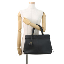 将图像加载到图库查看器中，CELINE Cabas de France 2-way Bag Black192663CRE.38NO Grained CalfLeather Size Medium
