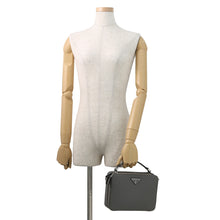 Load image into Gallery viewer, PRADA Brique 2way Shoulder Bag Gray1VH069_9Z2_F0K44 Saffiano LeatherLeather
