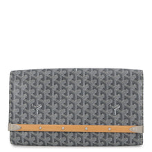 Load image into Gallery viewer, GOYARD Monte Carlo Clutch Bag Gray PVC Leather
