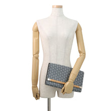 Load image into Gallery viewer, GOYARD Monte Carlo Clutch Bag Gray PVC Leather
