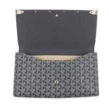 Load image into Gallery viewer, GOYARD Monte Carlo Clutch Bag Gray PVC Leather
