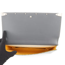 Load image into Gallery viewer, GOYARD Monte Carlo Clutch Bag Gray PVC Leather
