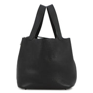 HERMES Picotin Lock Black Taurillon Clemence Size MM