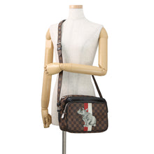 将图像加载到图库查看器中，LOUIS VUITTON Nile/Chapman Brothers Collaboration Dark BrownN42704 Damier Ebene Canvas Size PM
