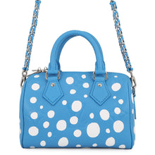 Load image into Gallery viewer, LOUIS VUITTON LVxYK Speedy Bandouliere Blue/WhiteM46425 Monogram Empreinte Leather Infinity Dot Size 20
