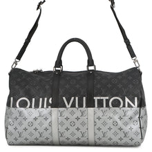 Load image into Gallery viewer, LOUIS VUITTON Keepall Bandouliere Noir/SilverM43817 Monogram Eclipse Split Size 50
