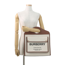 Load image into Gallery viewer, BURBERRY Pocket Bag 2WAY Bag Natural/Malt Brown8039362 Canvas Leather Size Medium
