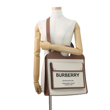 Load image into Gallery viewer, BURBERRY Pocket Bag 2WAY Bag Natural/Malt Brown8039362 Canvas Leather Size Medium
