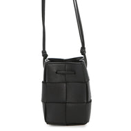 Bottega Veneta INTRECCIATO Cassette Bucket Bag Black680217VCQC48425 Lambskin Size Mini