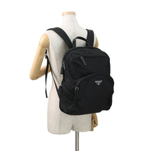 Load image into Gallery viewer, PRADA Re-Nylon xSaffiano LeatherBackpack Black2VZ104_2DMG_F0002_V_OOO Nylon Leather
