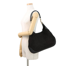 Load image into Gallery viewer, GUCCI GUCCI B Shoulder Bag Black834981 Micro GG Suede Leather
