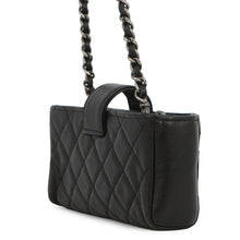 将图像加载到图库查看器中，CHANEL 2.55 Phone Case Chain Pochette Lucky Bag Charm BlackA80446 Calf Leather Rhinestone Size Mini
