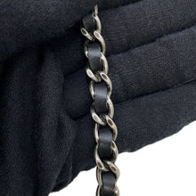 将图像加载到图库查看器中，CHANEL 2.55 Phone Case Chain Pochette Lucky Bag Charm BlackA80446 Calf Leather Rhinestone Size Mini
