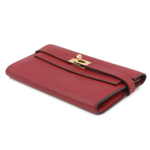 将图像加载到图库查看器中，HERMES Kelly wallet long Rouge Grenat Epsom
