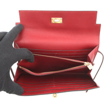 将图像加载到图库查看器中，HERMES Kelly wallet long Rouge Grenat Epsom
