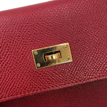 Load image into Gallery viewer, HERMES Kelly wallet long Rouge Grenat Epsom
