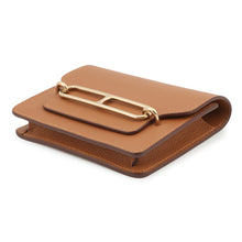 Load image into Gallery viewer, HERMES Roulis Slim Wallet Gold/Vert fizz Evercolor
