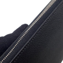 将图像加载到图库查看器中，HERMES azap silk in long Black Epsom
