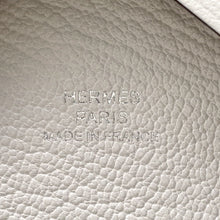 将图像加载到图库查看器中，HERMES Calvi Duo Les Mustangs Blanc Swift Leather
