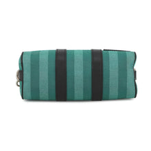 将图像加载到图库查看器中，LOUIS VUITTON Keepall Green/YellowM59949 Damier stripe Size XS
