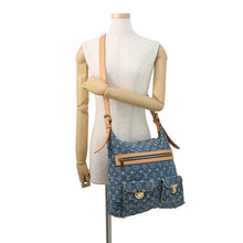 将图像加载到图库查看器中，LOUIS VUITTON Baggy Blue/YellowM95048 Monogram Denim Size GM
