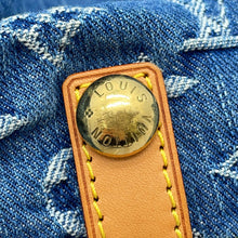 将图像加载到图库查看器中，LOUIS VUITTON Baggy Blue/YellowM95048 Monogram Denim Size GM
