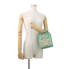 Load image into Gallery viewer, GUCCI Jumbo GG 2-way Mini Tote Beige/Light Green671623 Jumbo GG Canvas Leather

