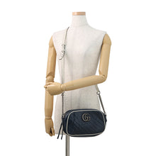 Load image into Gallery viewer, GUCCI GG Marmont ChainShoulder Navy/White447632 Leather
