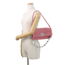 将图像加载到图库查看器中，MIUMIU Nappa Crystal Shoulder Bag PinkRP0233 Leather
