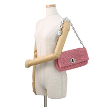 将图像加载到图库查看器中，MIUMIU Nappa Crystal Shoulder Bag PinkRP0233 Leather
