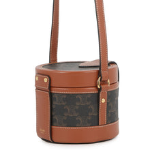 Load image into Gallery viewer, CELINE Triomphe Tambour Tan195642BZJ.04LU PVC Leather Size Small
