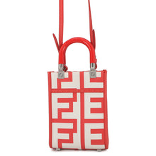 Load image into Gallery viewer, FENDI Marc Jacobs x Sunshine 2-way Tote Bag Red/White8BS051 AMWK Leather Size Mini
