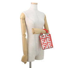 Load image into Gallery viewer, FENDI Marc Jacobs x Sunshine 2-way Tote Bag Red/White8BS051 AMWK Leather Size Mini
