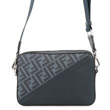 将图像加载到图库查看器中，FENDI Diagonal Camera Case Navy7M0286 ASIC PVC Leather
