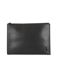 将图像加载到图库查看器中，SAINT LAURENT PARIS Tiny Monogram Tablet Case Clutch Bag Black6077791JB0U1000 Calf Leather
