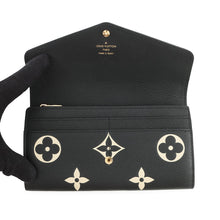 Load image into Gallery viewer, LOUIS VUITTON Portefeuille Sarah Noir/BeigeM80496 Bicolor Monogram Empreinte Leather
