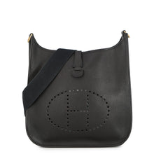 将图像加载到图库查看器中，HERMES Evelyne1 Black Taurillon Clemence Size GM
