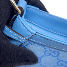 Load image into Gallery viewer, GUCCI GG Canvas Moonside One-Shoulder Bag Light Blue786035 Canvas Leather Size Mini
