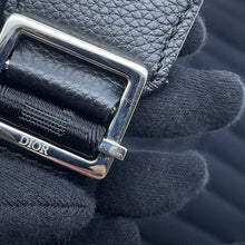 将图像加载到图库查看器中，Dior Oblique Rider Backpack Black Canvas Leather
