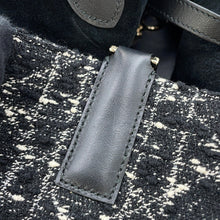 将图像加载到图库查看器中，Dior Cannage to JulesBag Black/WhiteM2821OTKV_M911 Tweed Calf Leather Size Medium
