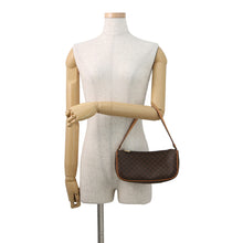 将图像加载到图库查看器中，CELINE Macadam Pattern Accessories Pouch Brown PVC Leather
