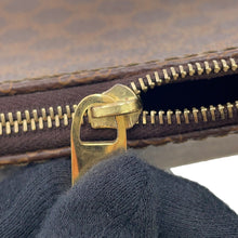 将图像加载到图库查看器中，CELINE Macadam Pattern Accessories Pouch Brown PVC Leather
