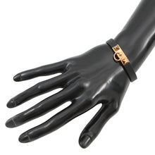 将图像加载到图库查看器中，HERMES Bracelet Mini Rival Size T3 Black Swift Leather
