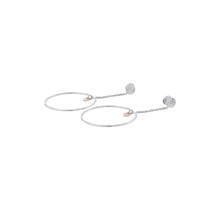 将图像加载到图库查看器中，HERMES Exlibris Hoop Earrings SV925 K18PG
