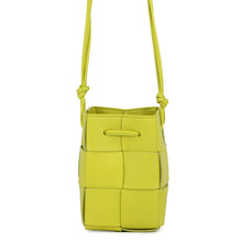 Load image into Gallery viewer, Bottega Veneta Cassette Bucket Bag Pistachio Green680217 Leather Size Mini
