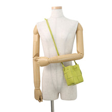 Load image into Gallery viewer, Bottega Veneta Cassette Bucket Bag Pistachio Green680217 Leather Size Mini
