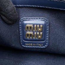 Load image into Gallery viewer, MIUMIU Ivy Corduroy Handbag Navy5BA284_2F81_F0124_V_OON Corduroy Leather Size Small
