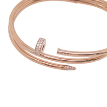 将图像加载到图库查看器中，CARTIER Juste Un Clou Bracelet Double Diamond Size 19N6708419/N6708400 18K Pink Gold
