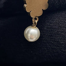 Load image into Gallery viewer, Dior Faux Pearl Earrings Gold Plated Faux Pearl Rhinestone
