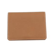 将图像加载到图库查看器中，HERMES Medall Card Case Gold Veau Madame
